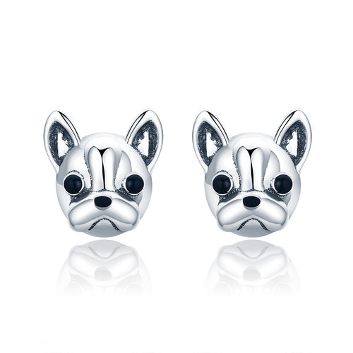 French Bulldog Dog Stud Earrings